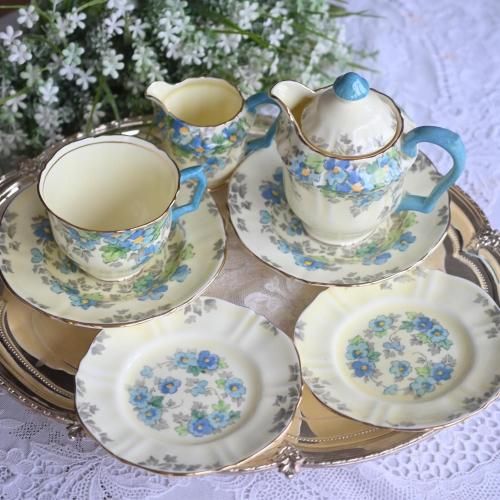 ❤︎ロイヤルスタッフォードシャー　アンティークヴィンテージ　オーバル皿　レッド風景 王室御用達】イギリス食器 ロイヤル・スタッフォード｜イギリス