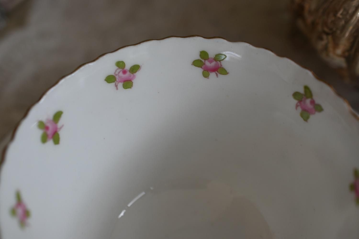 クラウンスタッフォードシャー　リボン　ソーサー クラウンスタッフォードシャー リボン模様 ミックスマッチ