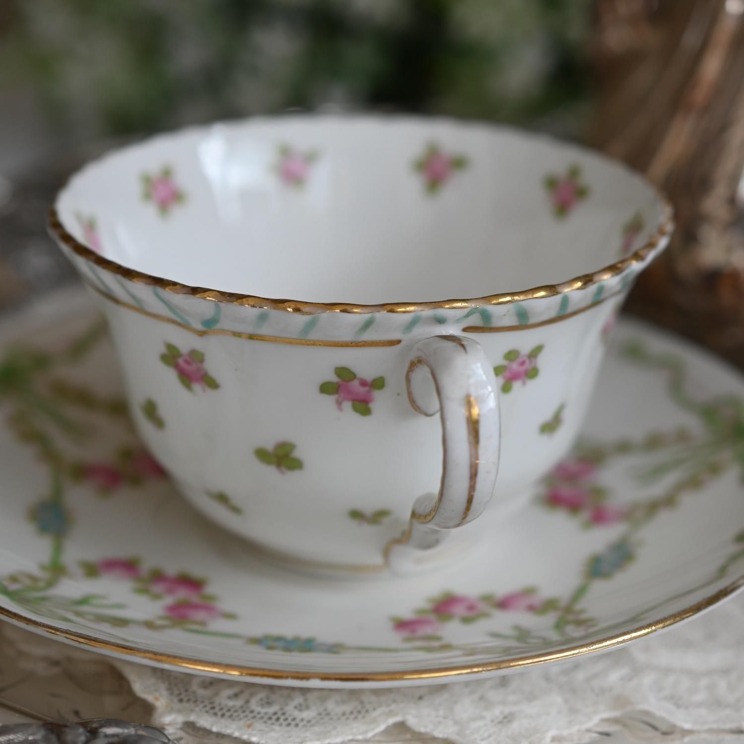 クラウンスタッフォードシャー リボン模様 ミックスマッチ