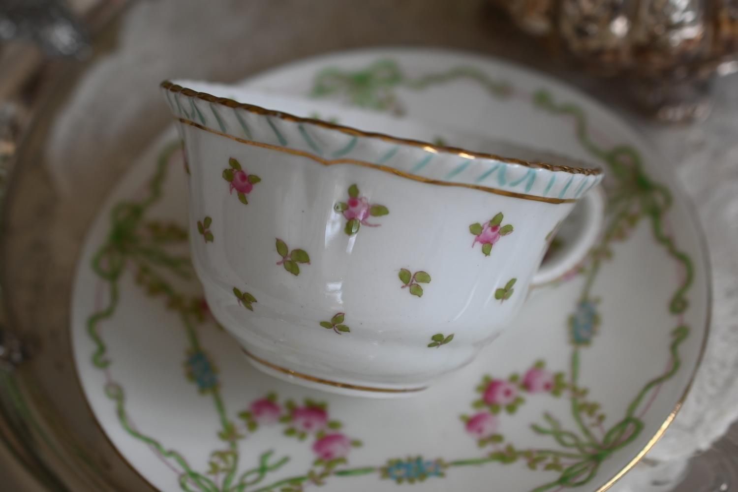 クラウンスタッフォードシャー リボン模様 ミックスマッチ