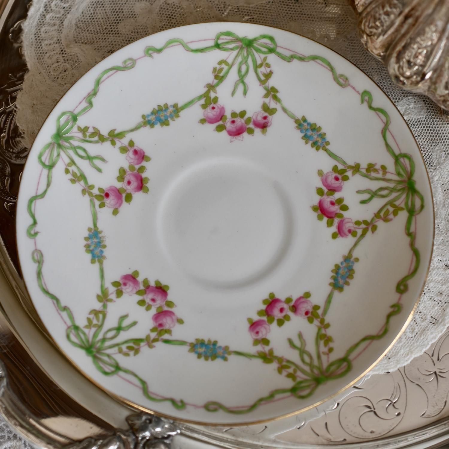 クラウンスタッフォードシャー リボン模様 ミックスマッチ