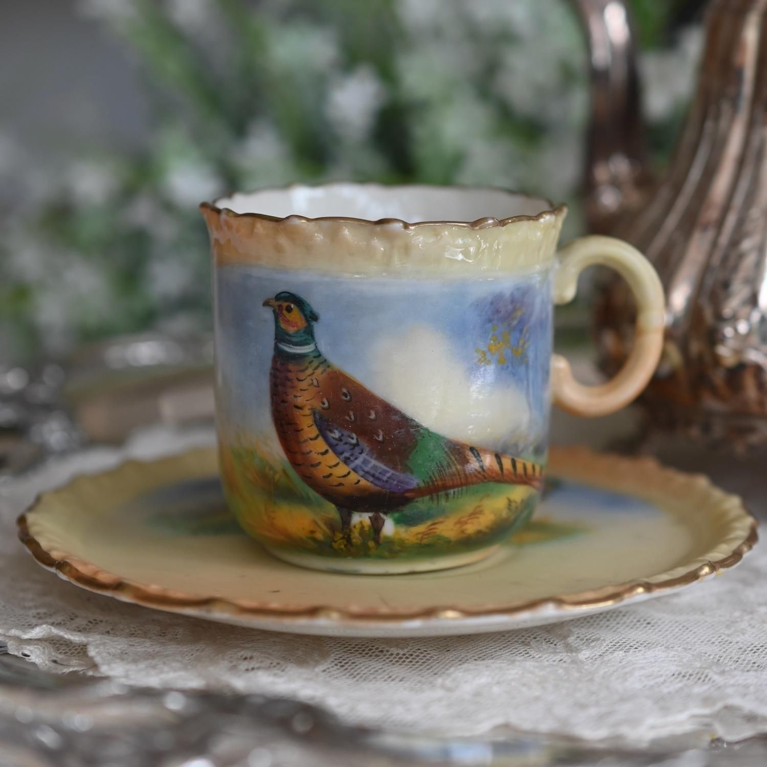 ロイヤルウースター　♡Rosemary ♡スープカップ＆ソーサー ローゼンタール Fleurs Sauvages 野花 スープカップ＆ソーサー