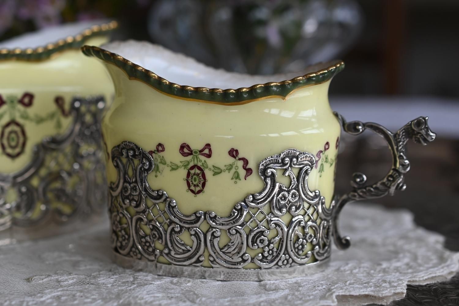 マイセン／ミントン／ロイヤルウースター／クリストフル／フランス製純銀ポット マイセン／ミントン／ロイヤルウースター／クリストフル