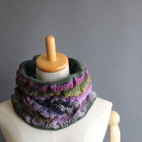 【手編みキット】 マルチカラーネックウォーマー (glittknit-3)  -glitt Knitting Kit-