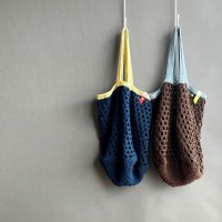 【手編みキット】 リネンラミーコットンのネットバッグ (glittknit-11)  -glitt Knitting Kit-