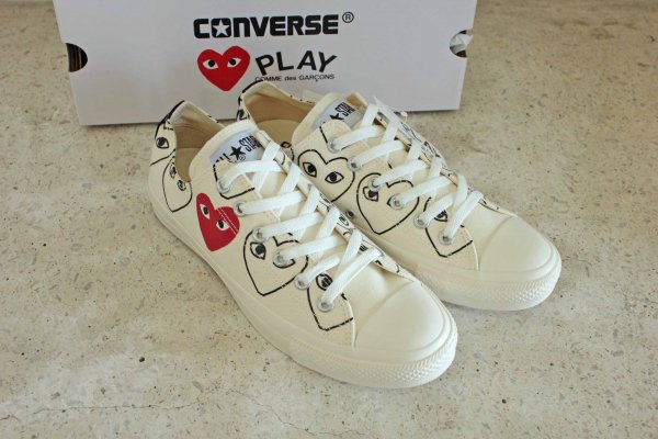 PLAY COMME des GARCONS×CONVERSE ALL STARスニーカーローカット（白） - Berlin On Line Shop