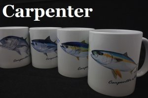 新品 カーペンター マグカップ キハダ＆サンマ 秋刀魚を追う大型キハダマグロ