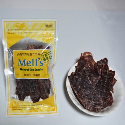 【Mell's】北海道産　エゾ鹿ジャーキー - Mell's ☆無添加・無着色・完全手作り☆ 犬用おやつ