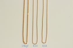 K10 ネックレスチェーン 45cm（40cm） - 天然石アクセサリー