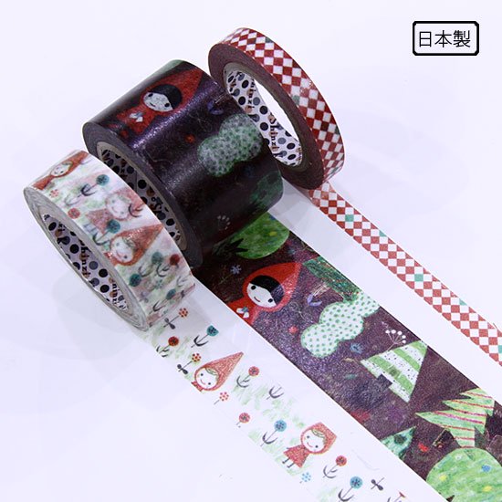 A Story Masking Tape マスキングテープ3巻セット 赤ずきん 雑貨オンラインショップshinzi Katoh Collection