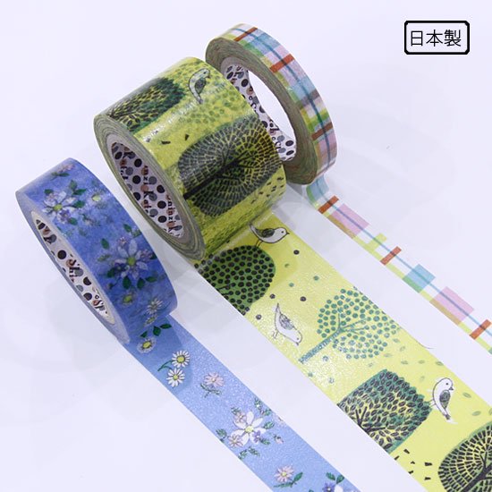 A Story Masking Tape マスキングテープ3巻セット 鳥とお花 雑貨オンラインショップshinzi Katoh Collection