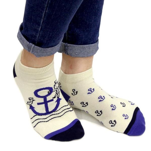 3cmゆうパケット対応】レディースソックス[マリン] - 雑貨
