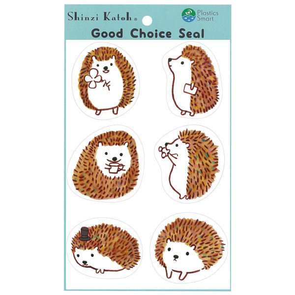 1㎝ゆうパケット15点のみ可】Good Choiceシール[はりねずみ] - 雑貨オンラインショップShinzi Katoh Collection