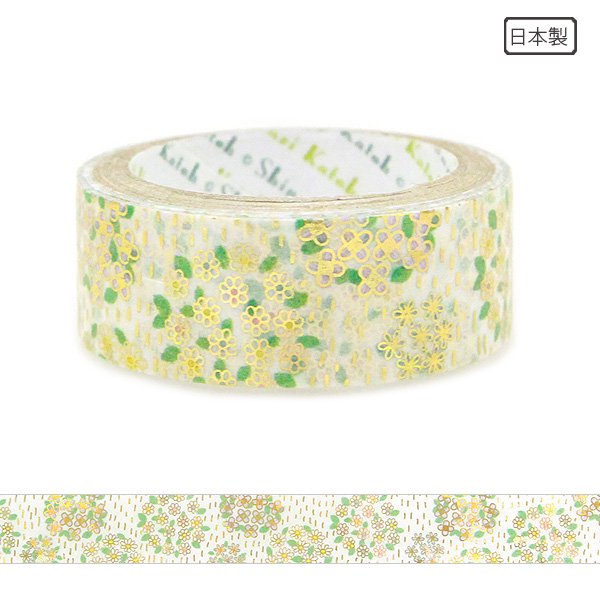 【3㎝ゆうパケット対応】きらぴかマスキングテープ[flower2] - 雑貨オンラインショップShinzi Katoh Collection