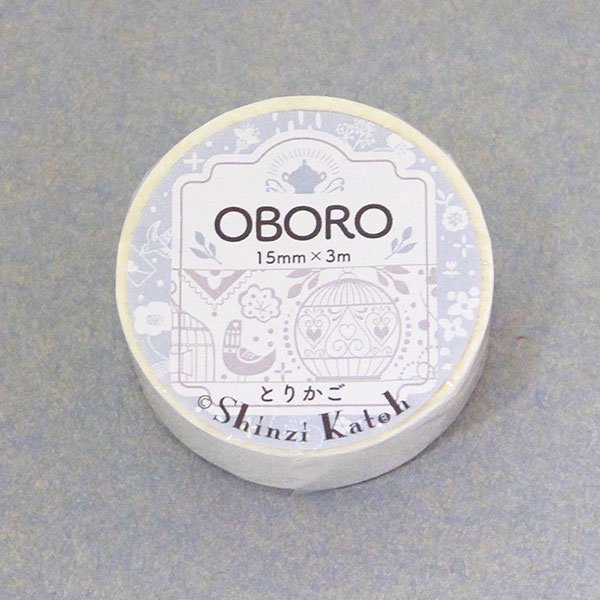 【3cmゆうパケット対応】OBOROマスキングテープ（15mm幅）[とりかご] - 雑貨オンラインショップShinzi Katoh Collection