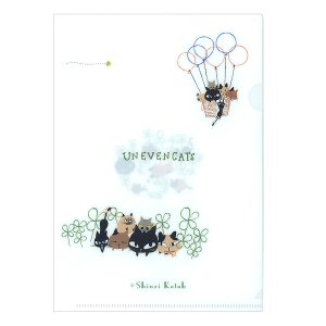 A5クリアファイル　UNEVEN CATS　clover