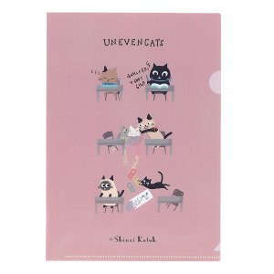A5クリアファイル　UNEVEN CATS　school