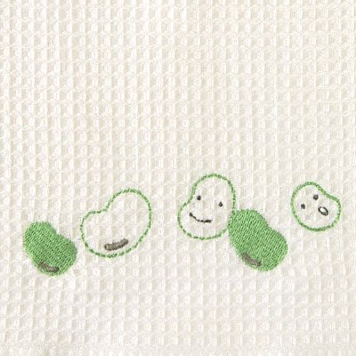 ふきぴか 刺繍タイプ[おたふく豆] - 雑貨オンラインショップShinzi Katoh Collection