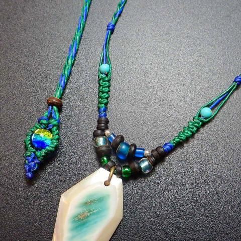 hiro❀レイキ玉ネックレス夜光❀ ☆虹の水晶玉17mm☆ネックレスペンダン☆天然石レインボー