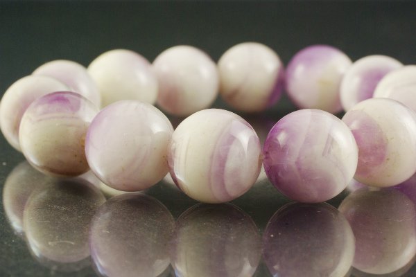 【★EA500-14】天然石 ブラジル産 シェブロンアメジスト 14ｍm 珠売り