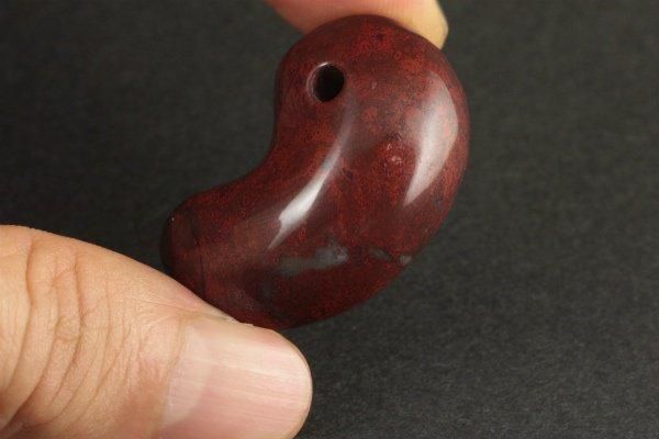 佐渡の赤玉石 勾玉 19g - その他3枚目
