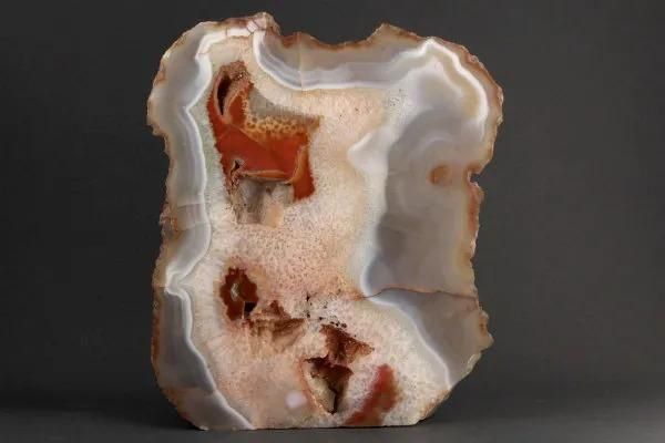 カーネリアン 原石 一面磨き 1.8kg メイン画像