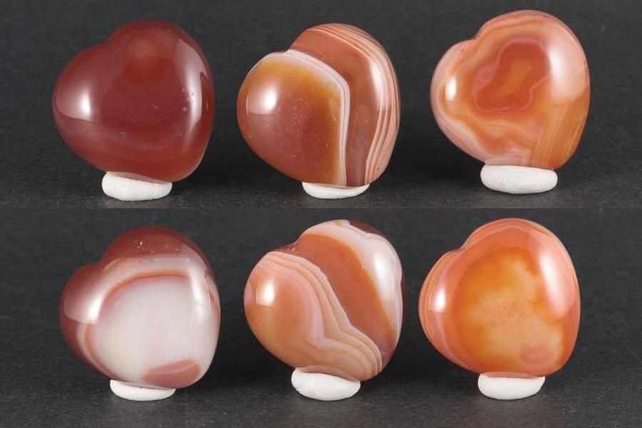赤メノウ ハート形  - その他2枚目