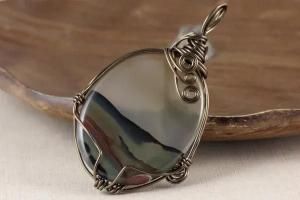 ワイヤーペンダントトップ 〜ピクチャーアゲート〜の商品画像