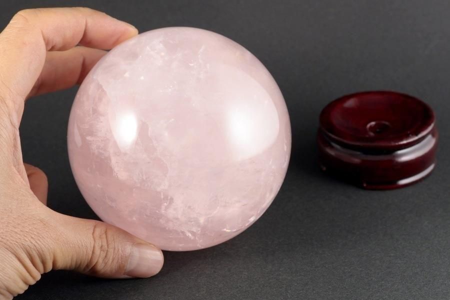 スターローズクォーツ 丸玉 87mm - その他3枚目