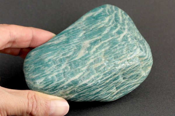 ロシア産アマゾナイト 原石 磨き370g｜天然石原石通販キラリ石
