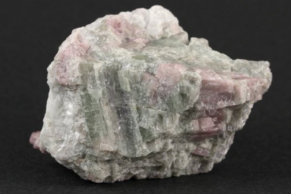 鉱物トルマリン　原石　ピンク-グレー