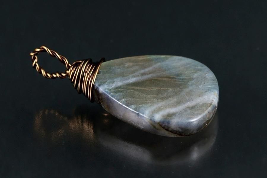 ワイヤーペンダントトップ 〜ラブラドライト〜 - その他6枚目