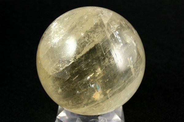 水晶玉 天然イエローカルサイト丸玉