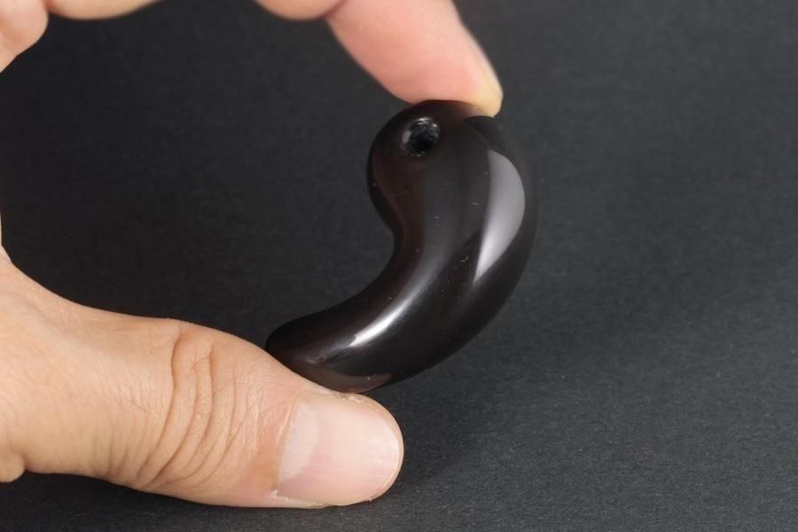 長野県和田峠産 黒曜石 勾玉 17.2g - その他3枚目