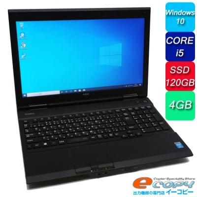 ノートパソコン NEC VersaPro VJ25 Corei5 新品SSD 120GB 4GBメモリ 15 ...