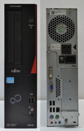 富士通 FUJITSU ESPRIMO D551/GX Corei3-3240 HDD500GB 4GBメモリ ...