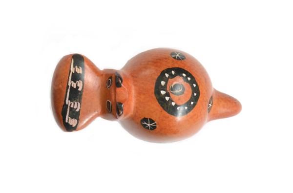 かばの置物 オレンジ 天然石 ソープストーンアニマル L 223カバ（オレンジ