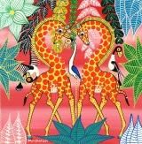 ティンガティンガ・アート 657「動物たちのメリーゴーランド