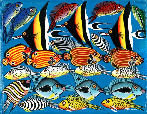 ティンガティンガ・アート 297「アフリカの海～熱帯の魚たち」by 