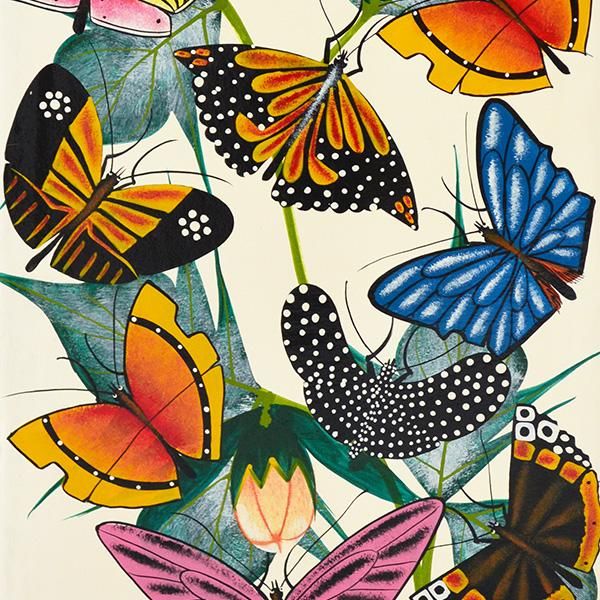 ティンガティンガ・アート 470「アフリカの蝶～ホワイト」by カンビリ