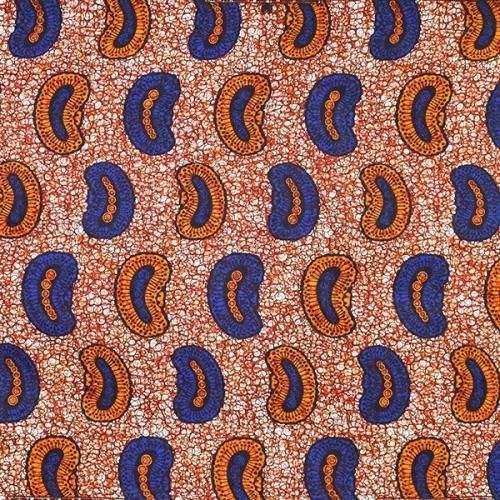 新柄！】アフリカンプリント布 キテンゲ◇ハイクオリティ◇ 110K-69