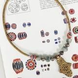 <img class='new_mark_img1' src='https://img.shop-pro.jp/img/new/icons15.gif' style='border:none;display:inline;margin:0px;padding:0px;width:auto;' />アフリカ・ガラスビーズ チョーカー 13<br>エチオピアンクロス(オレンジ)<br>現地職人の特別注文による一点もの