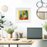 <img class='new_mark_img1' src='https://img.shop-pro.jp/img/new/icons15.gif' style='border:none;display:inline;margin:0px;padding:0px;width:auto;' />ティンガティンガ・アート 2302<br>「アフリカの女たち〜シャターニの生活〜イエロー」<br>by サユキ<br>Sサイズ