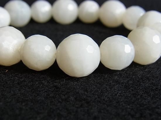 ムーンストーン 12mmカット玉、10mmカット玉使用 ブレスレット