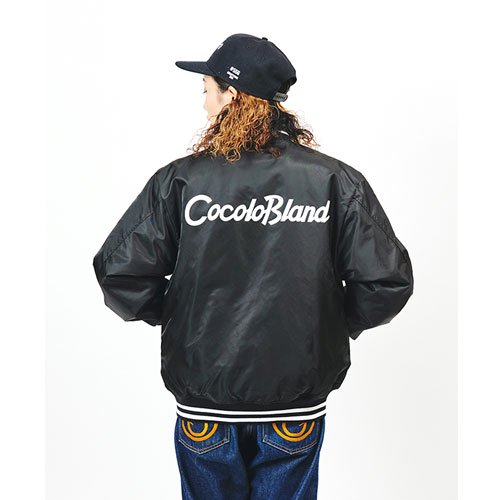 COCOLO BLAND (ココロブランド) / CURSIVE LOGO STDIUM JKT . BLACK