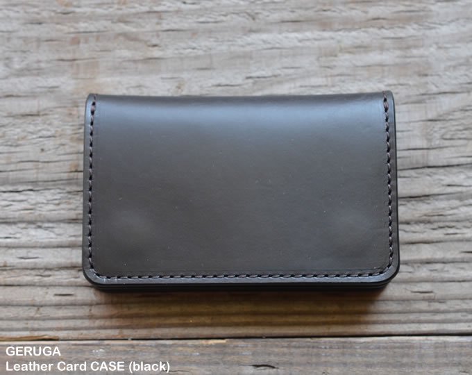 GERUGA ] レザーカードケース / Leather Card CASE (black) - MESSAROUND