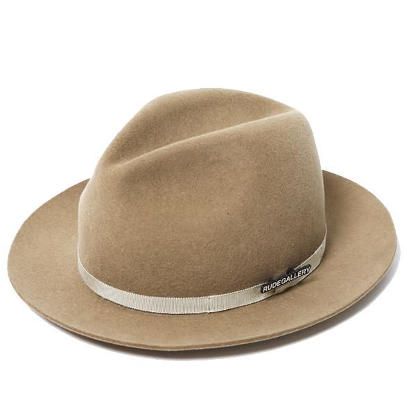 [ RUDE GALLERY ] ウールスウェードハット / WOOL SUEDE HAT - STETSON COLLABORATION  (Light Beige) - MESSAROUND