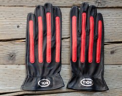 [ ROLL ] ⡼륰 / Motorcycle Gloves (/ red )