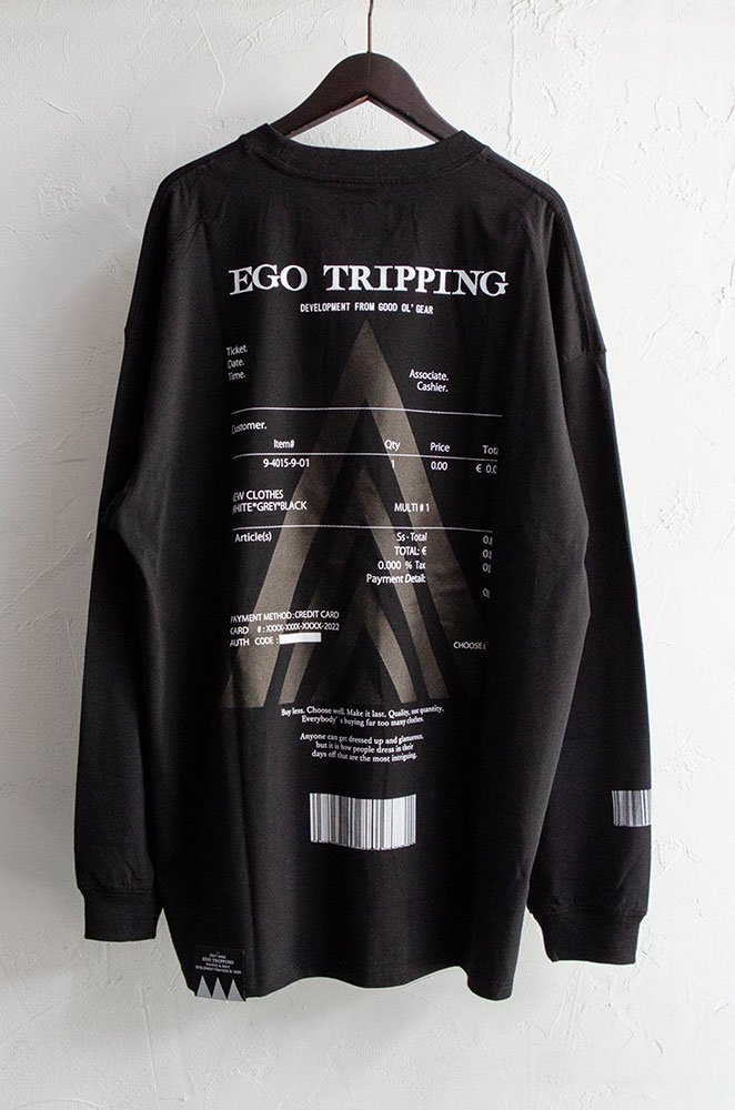 [ EGO TRIPPING ] コンセプションTシャツ ロングスリーブ / CONSUPTION TEE L/S (black) -  MESSAROUND