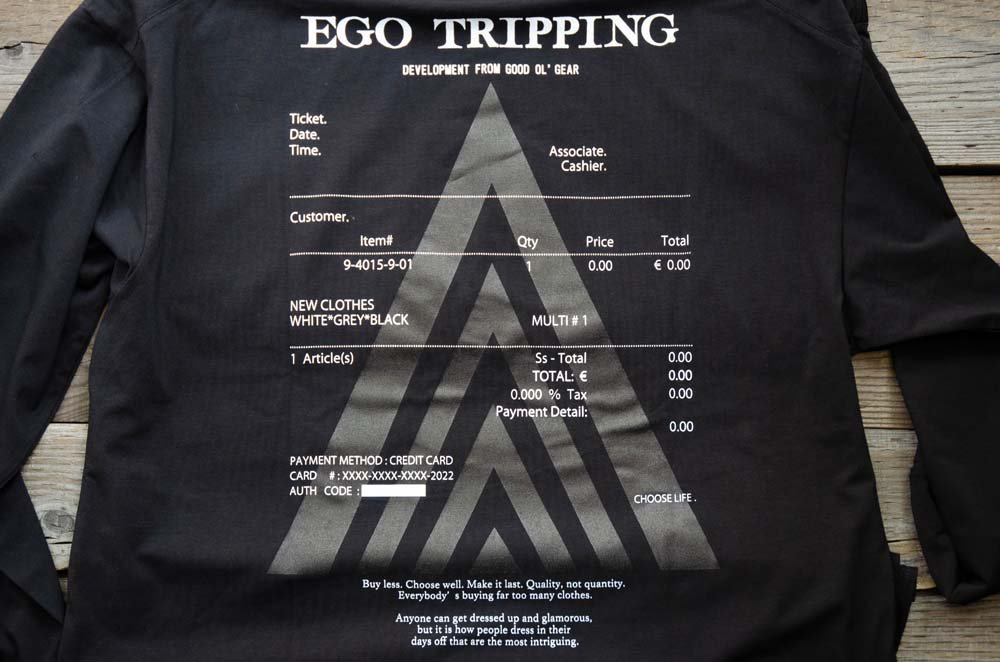 EGO TRIPPING ] コンセプションTシャツ ロングスリーブ / CONSUPTION